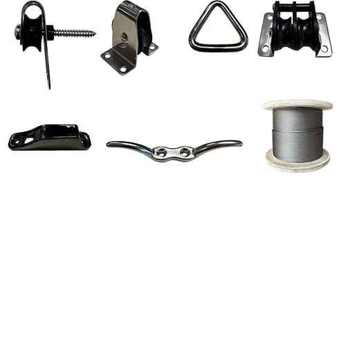 Bevestigingsmaterialen schaduwdoek